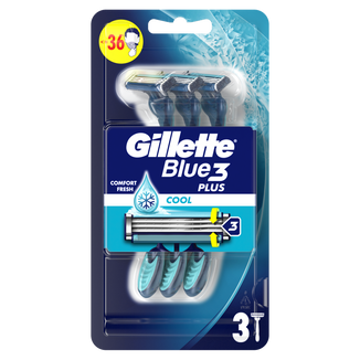 Gillette Blue 3 Cool, maszynki do golenia jednorazowe, 3 sztuki - zdjęcie produktu