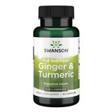 Swanson Full Spectrum Ginger & Turmeric, imbir i kurkuma, 60 kapsułek - miniaturka zdjęcia produktu