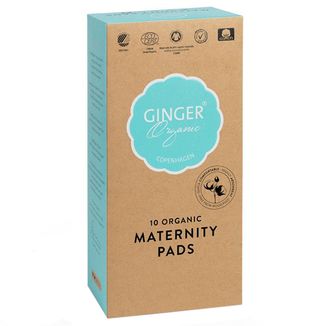 GingerOrganic, podkłady poporodowe, 10 sztuk - zdjęcie produktu