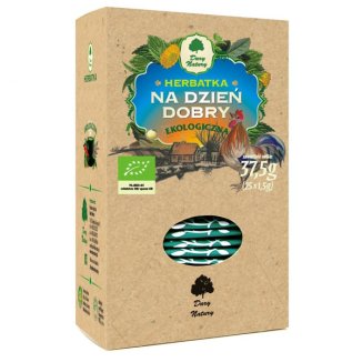 Dary Natury Na Dzień Dobry, herbatka ekologiczna, 1,5 g x 25 saszetek USZKODZONE OPAKOWANIE - zdjęcie produktu