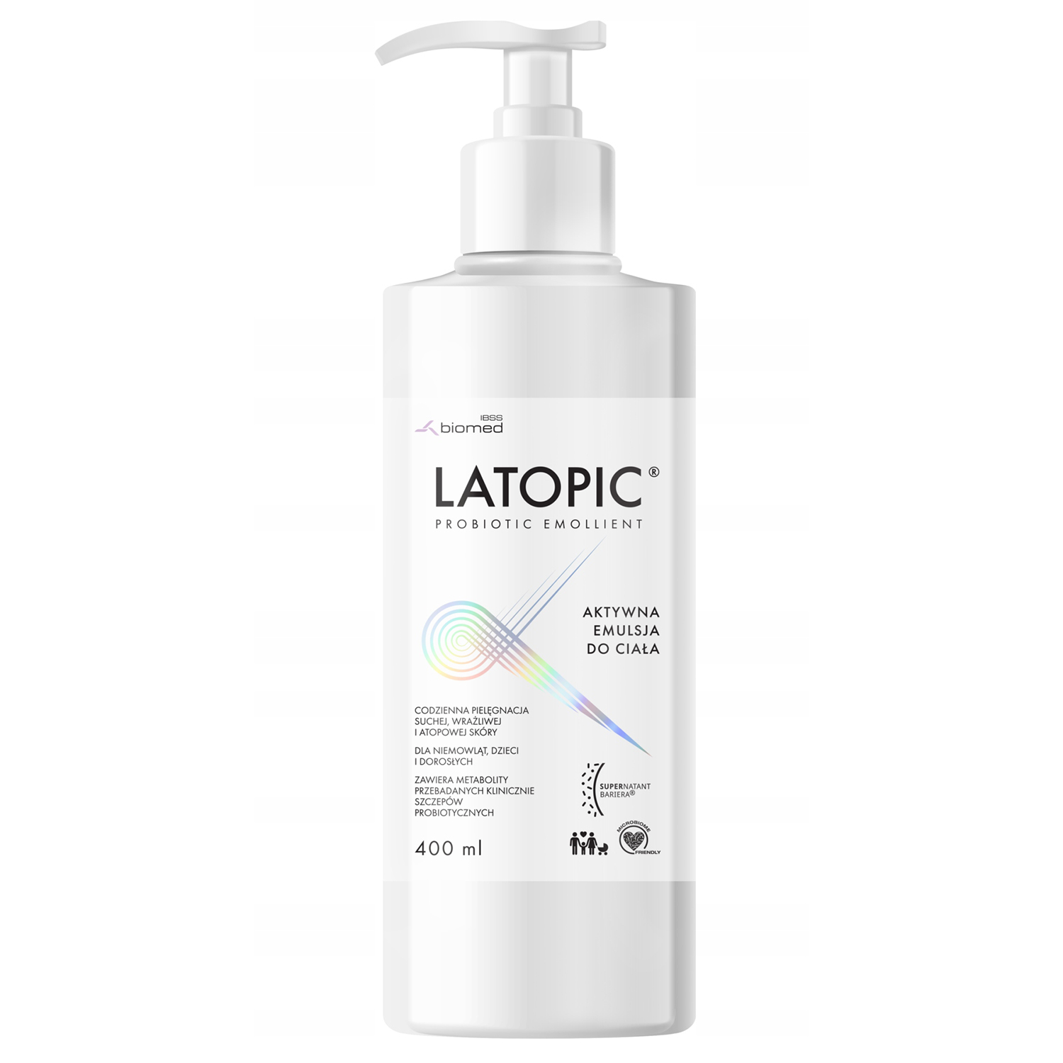 Latopic Latopic Probiotic Emollient, aktywna emulsja do ciała, dla dorosłych, dzieci i niemowląt, od urodzenia, 400 ml — Składniki i ocena
