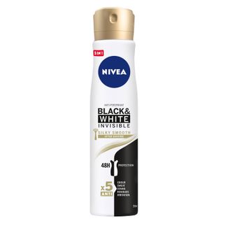 Nivea, antyperspirant w sprayu, Invisible Black & White, Silky Smooth, 250 ml - zdjęcie produktu