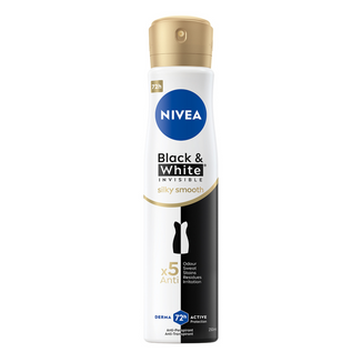 Nivea Black & White Invisible, antyperspirant w sprayu, 72h, Silky Smooth, 250 ml - zdjęcie produktu