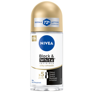 Nivea Black & White Invisible, antyperspirant roll-on, 72h, Silky Smooth, 50 ml - zdjęcie produktu