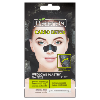 Bielenda Carbo Detox, plastry węglowe na nos, 2 sztuki - zdjęcie produktu