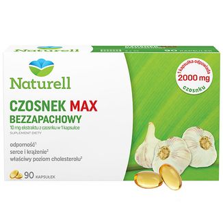 Naturell Czosnek Max bezzapachowy, 90 kapsułek USZKODZONE OPAKOWANIE - zdjęcie produktu