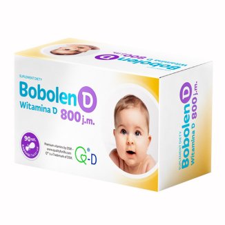 Bobolen D, witamina D 800 j.m., 90 kapsułek twist off Bobolen D, witamina D 800 j.m., 90 kapsułek twist off - zdjęcie produktu