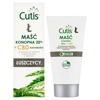 Cutis Ł-Łuszczyca, maść konopna 20% + CBD, 120 ml Cutis Ł-Łuszczyca, maść konopna 20% + CBD, 120 ml - zdjęcie produktu