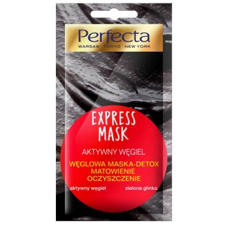 DAX Perfecta Express Mask, maska węglowa Detox, 8 ml - zdjęcie produktu
