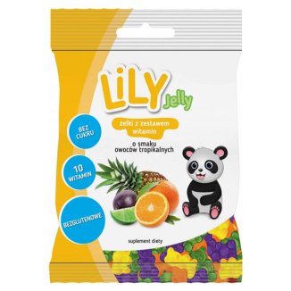 Lily Jelly Żelki z zestawem witaminami, smak owoców tropikalnych, 80 g - zdjęcie produktu