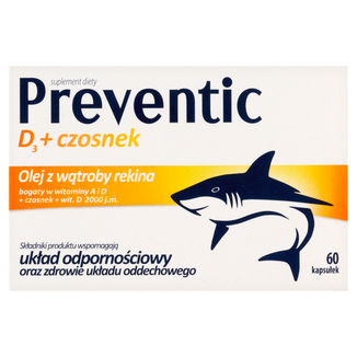 Preventic D3, 60 kapsułek USZKODZONE OPAKOWANIE - zdjęcie produktu