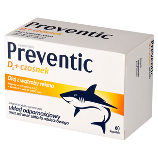 Preventic D3, 60 kapsułek USZKODZONE OPAKOWANIE - zdjęcie produktu