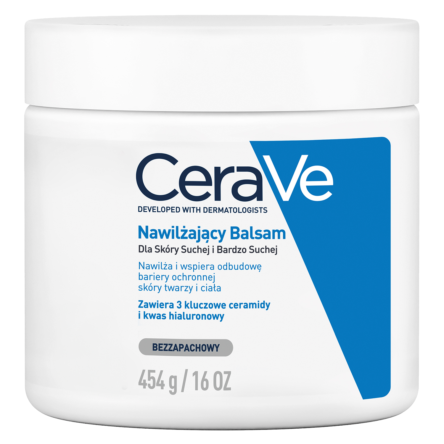 Cerave CeraVe, balsam nawilżający do twarzy i ciała z ceramidami, skóra sucha i bardzo sucha, 454 g