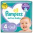 Pampers Active Baby, pieluchy, rozmiar 4, 9-14 kg, 132 sztuki - miniaturka  zdjęcia produktu