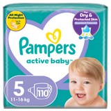 Pampers Active Baby, pieluchy, rozmiar 5, 11-16 kg, 110 sztuk - miniaturka zdjęcia produktu