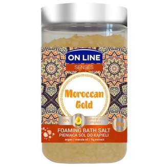 On Line Senses, pieniąca sól do kąpieli, Maroccan Gold, 480 g - zdjęcie produktu