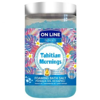 On Line Senses, pieniąca sól do kąpieli, Tahitian Mornings, 480 g - zdjęcie produktu