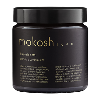 Mokosh Icon, masło do ciała, wanilia z tymiankiem, 120 ml - zdjęcie produktu
