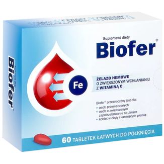 Biofer, 60 tabletek USZKODZONE OPAKOWANIE Biofer, 60 tabletek USZKODZONE OPAKOWANIE - zdjęcie produktu