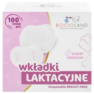 Bocioland, wkładki laktacyjne, super chłonne, 100 sztuk USZKODZONE OPAKOWANIE - zdjęcie produktu