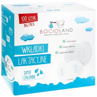 Bocioland, wkładki laktacyjne, super chłonne, 100 sztuk - zdjęcie produktu