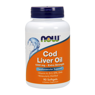 Now Foods Cod Liver Oil, tran z dorsza, 90 kapsułek - zdjęcie produktu