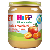 HiPP BIO od pokoleń, jabłka z morelami, po 4 miesiącu, 125 g - miniaturka zdjęcia produktu