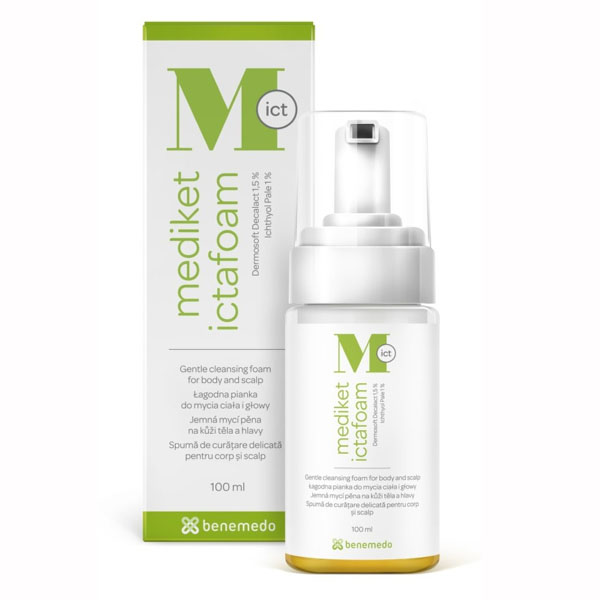 Mediket Mediket Ictafoam, pianka łagodna do mycia ciała i głowy, 100 ml