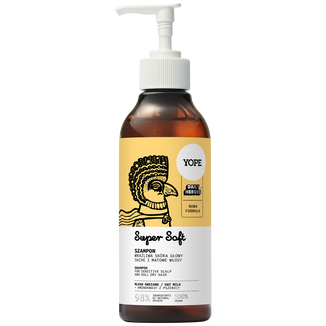 Yope Daily Heroes Super Soft, naturalny szampon do włosów suchych i matowych, 300 ml - zdjęcie produktu