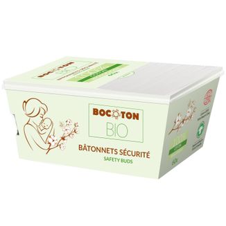 Bocoton, papierowe patyczki higieniczne Bio dla dzieci i niemowląt, 60 sztuk - zdjęcie produktu