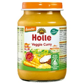 Holle, Danie BIO, wegetariańskie curry, od 6 miesiąca, 190 g - zdjęcie produktu
