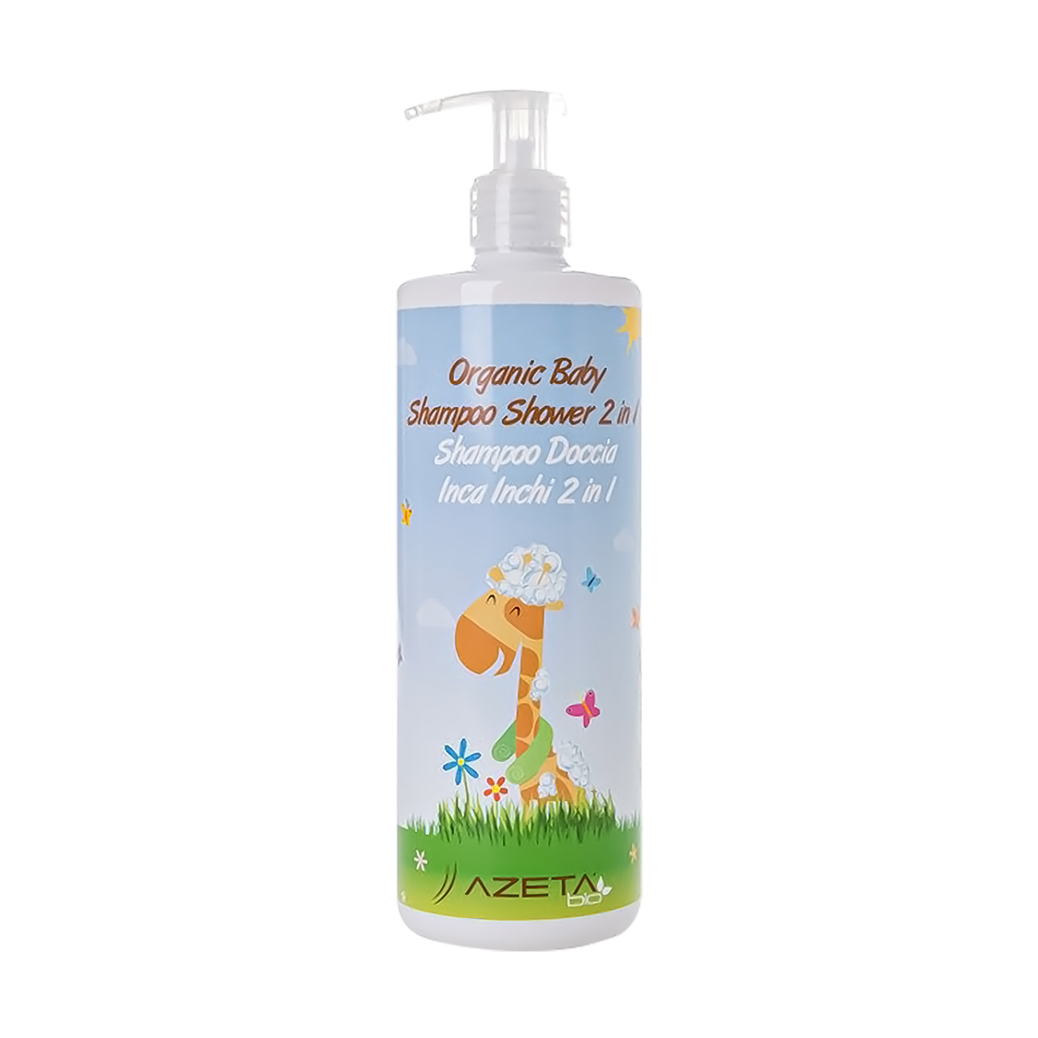 Nieznana Azeta Bio, organiczny płyn do mycia ciała i włosów dla dzieci, 2w1, od urodzenia, 500 ml