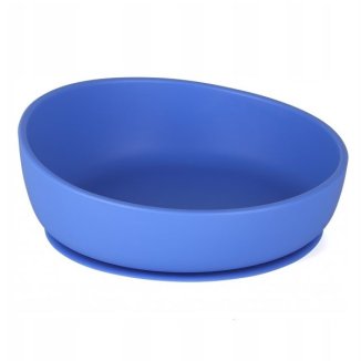 Doidy Bowl, miseczka-talerzyk z przyssawką, silikonowa, niebieska, 1 sztuka - zdjęcie produktu