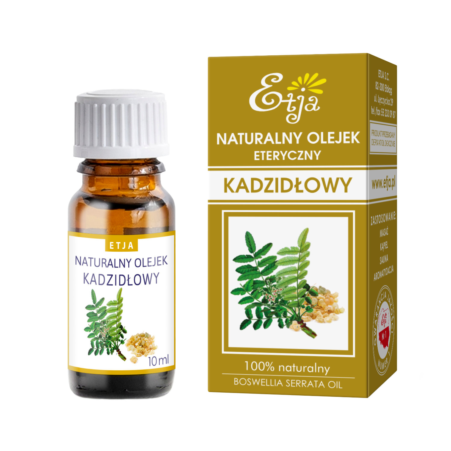 Nieznana Etja, naturalny olejek eteryczny kadzidłowy, 10 ml