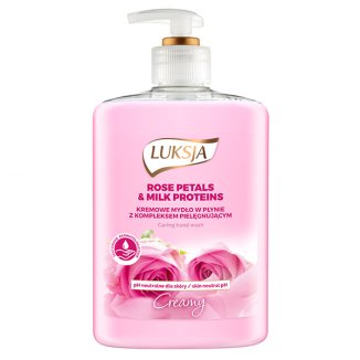 Luksja, mydło w płynie, Rose Petals & Milk Proteins, 500 ml Luksja, mydło w płynie, Rose Petals & Milk Proteins, 500 ml - zdjęcie produktu