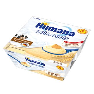 Humana Milk Minis Deserek mleczny, kaszka z herbatnikiem, po 8 miesiącu, 4 x 100 g KRÓTKA DATA - zdjęcie produktu