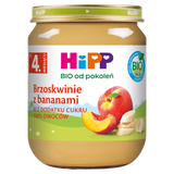 HiPP Owoce Bio, brzoskwinie z bananami, po 4 miesiącu, 125 g - miniaturka zdjęcia produktu