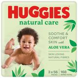 Huggies Natural Care, chusteczki nawilżane, 3 x 56 sztuk - miniaturka zdjęcia produktu