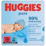 Huggies Pure, chusteczki nawilżane dla niemowląt, 3 x 56 sztuk - miniaturka zdjęcia produktu