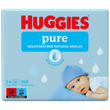Huggies Pure, chusteczki nawilżane dla niemowląt, 3 x 56 sztuk - miniaturka zdjęcia produktu