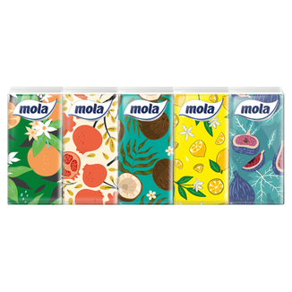 Mola Inspiracje, chusteczki higieniczne, 3-warstwowe, Tropical Jungle, 10 x 10 sztuk - zdjęcie produktu