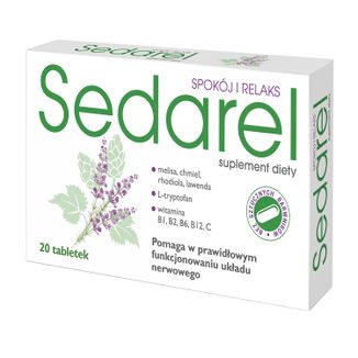Sedarel, 20 tabletek - zdjęcie produktu