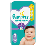 Pampers Active Baby, pieluchy, rozmiar 3, 6-10 kg, 66 sztuk - miniaturka zdjęcia produktu