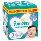 Pampers Active Baby 3 (6-10 kg), pieluchy, 208 sztuk - miniaturka zdjęcia produktu