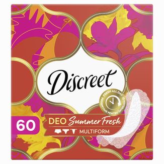 Wkładki higieniczne Discreet, Deo, Summer Fresh, 60 sztuk - zdjęcie produktu