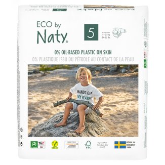 Eco By Naty, ekologiczne pieluchy jednorazowe, rozmiar 5, 11-25 kg, 40 sztuk - zdjęcie produktu