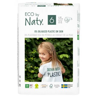 Eco By Naty, Ekologiczne pieluszki jednorazowe rozmiar 6, od 16 kg, 17 sztuk - zdjęcie produktu