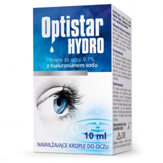 Optistar Hydro hialuronian sodu 0,1%, nawilżające krople do oczu, 10 ml - zdjęcie produktu