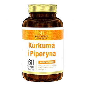 Noble Health Kurkuma i Piperyna, 60 kapsułek wege KRÓTKA DATA - zdjęcie produktu