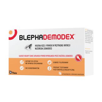 Blephademodex, chusteczki do higieny powiek, jałowe, 30 sztuk - zdjęcie produktu